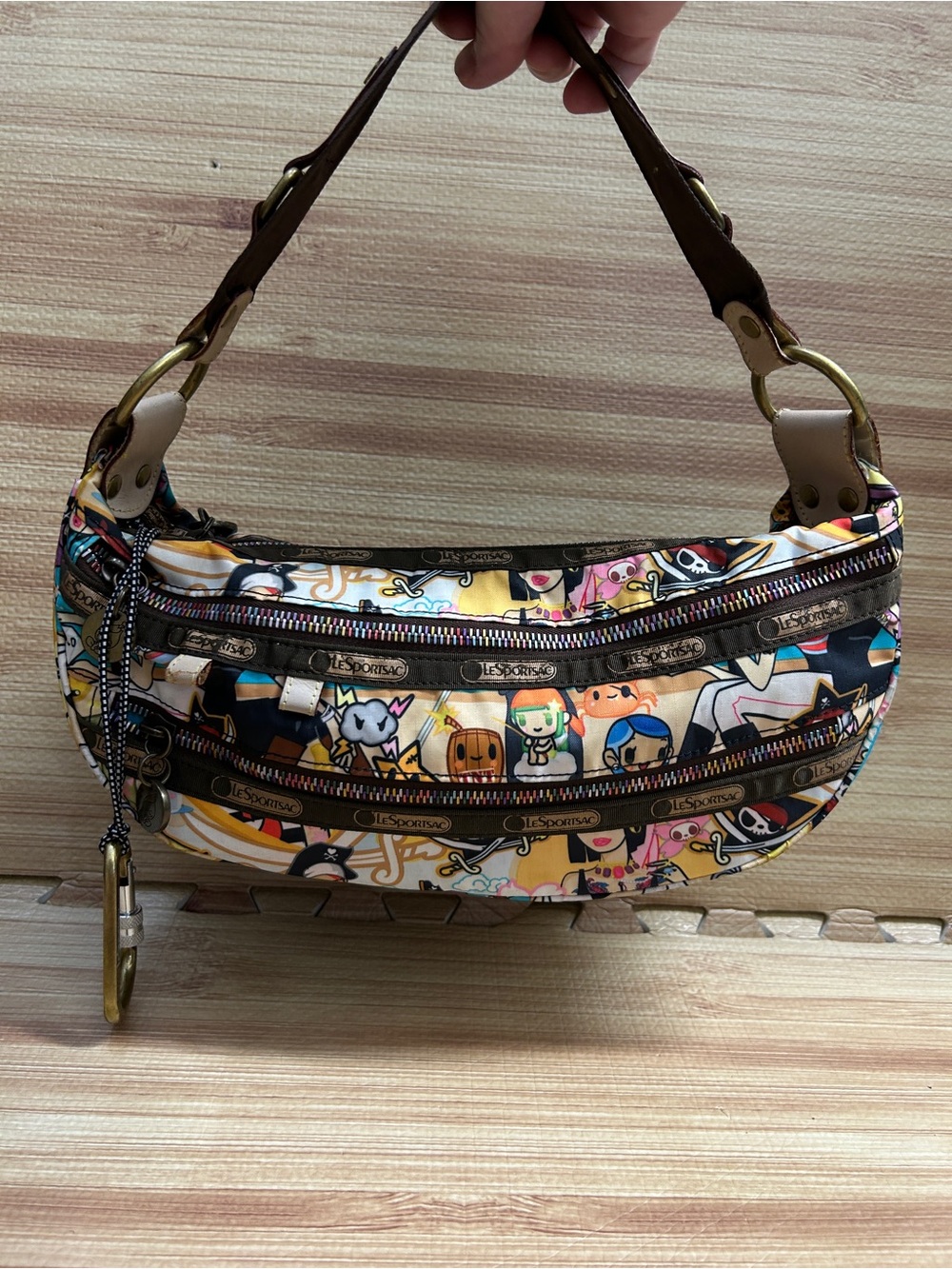 Vintage tokidoki for LeSportsac Pirata Bella Shoulder Bag Rainbow Zip